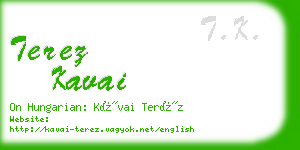 terez kavai business card